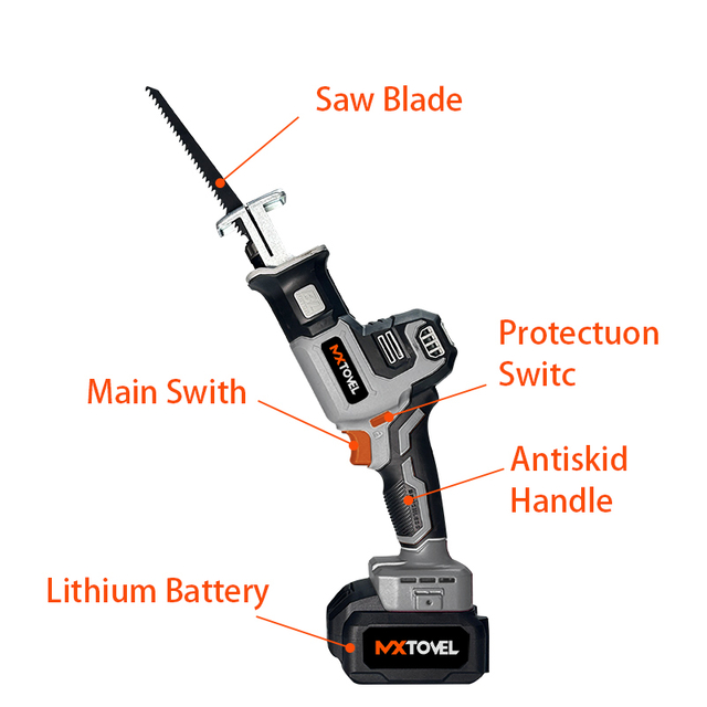 20V レシプロソー 0-3000rpm ブラシレスレシプロソー 木材切断用