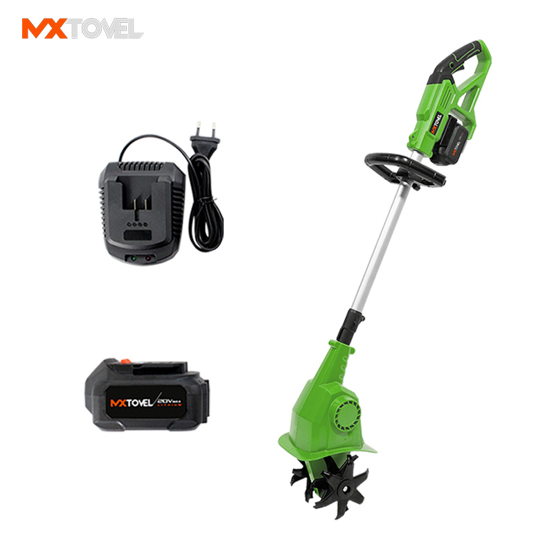 20V 電動ロータリー耕運機バッテリーコードレス耕運機、バッテリーと充電器付き
