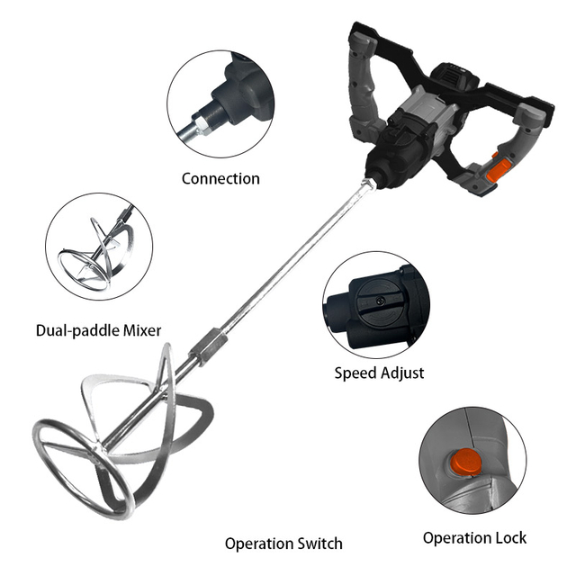 プロフェッショナルブラシレス電動ペイントミキサー電動コンクリートミキサードリル